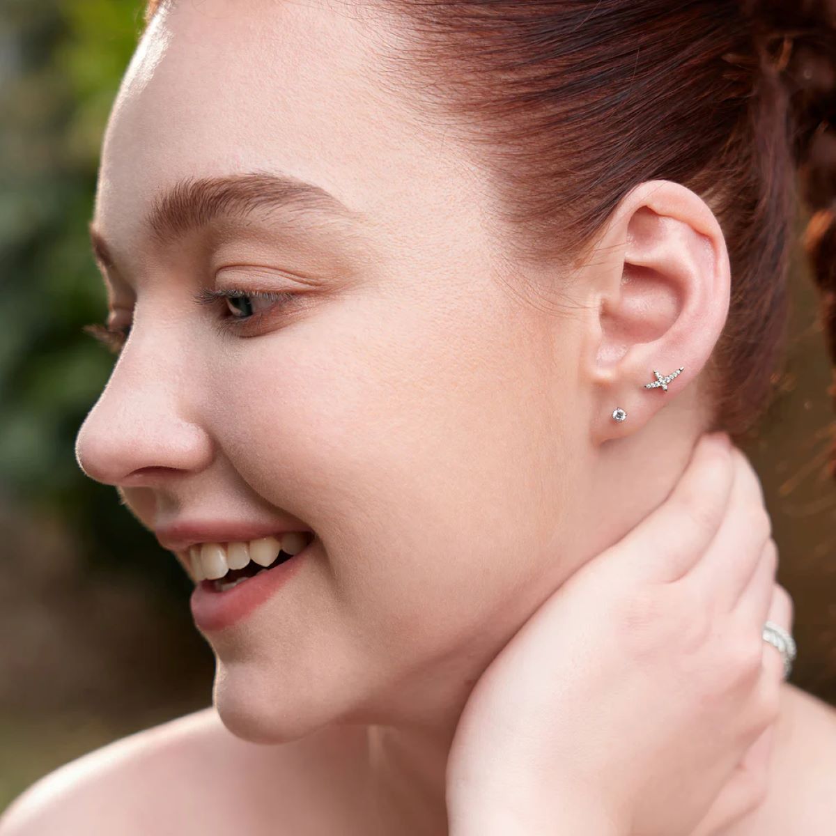 Ania Haie Silver Solitaire Stud Earrings - E057_01H