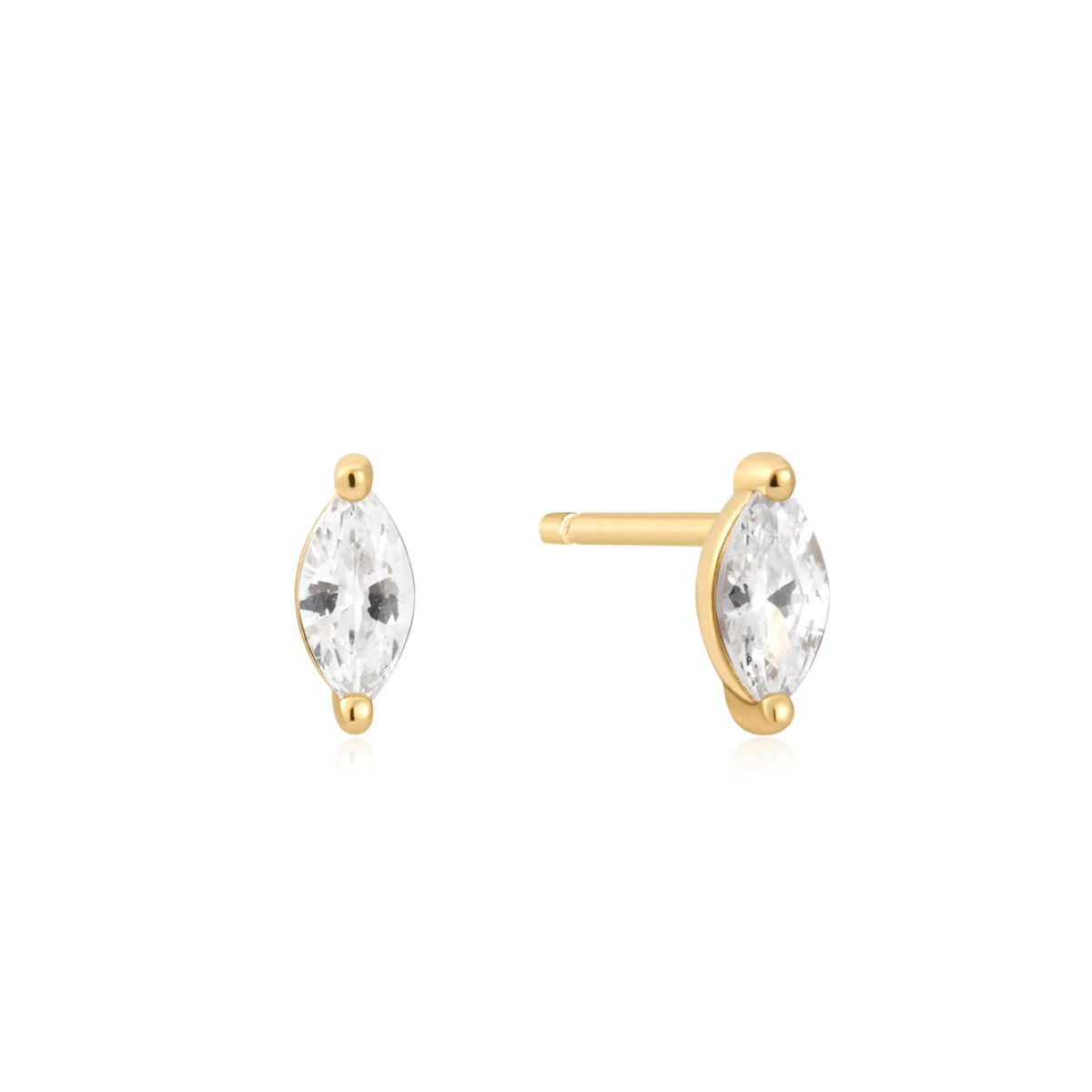 Ania Haie Gold Marquise Solitaire Stud earrings - E059_02G