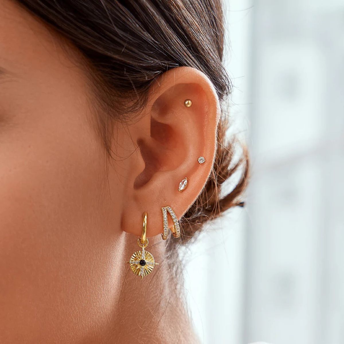 Ania Haie Gold Marquise Solitaire Stud earrings - E059_02G