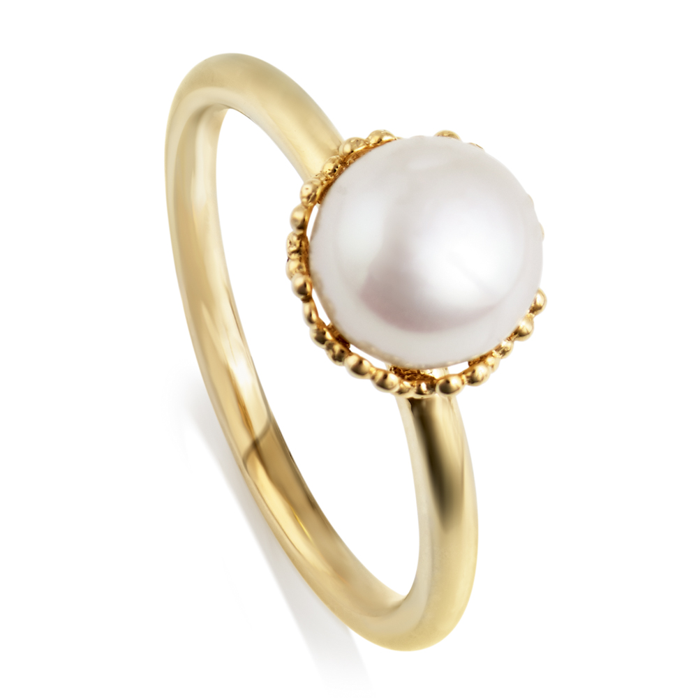 Jersey Pearl Emma-Kate ring in gold