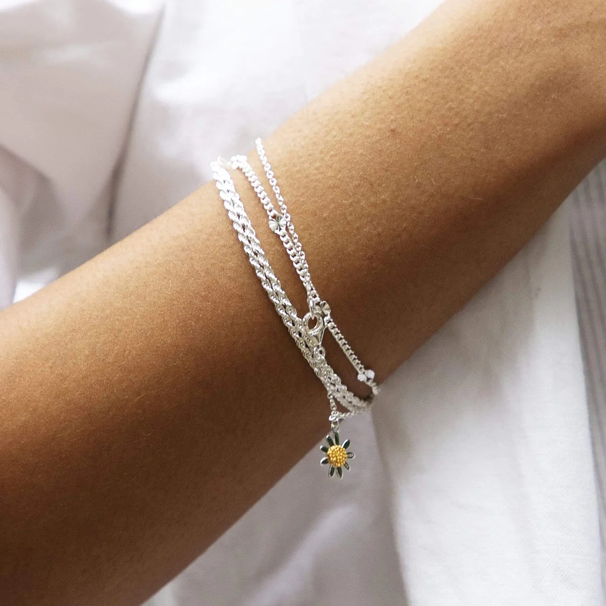 Daisy Estée Lalonde Sunburst Chain Bracelet - Silver - ELBR07_SLV