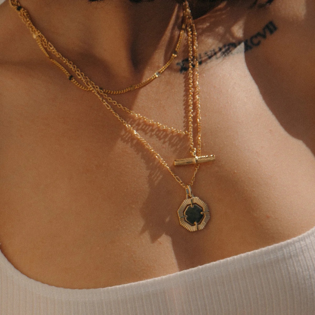 Daisy Estée Lalonde Sunburst Chain Necklace - Gold - ELN10_GP