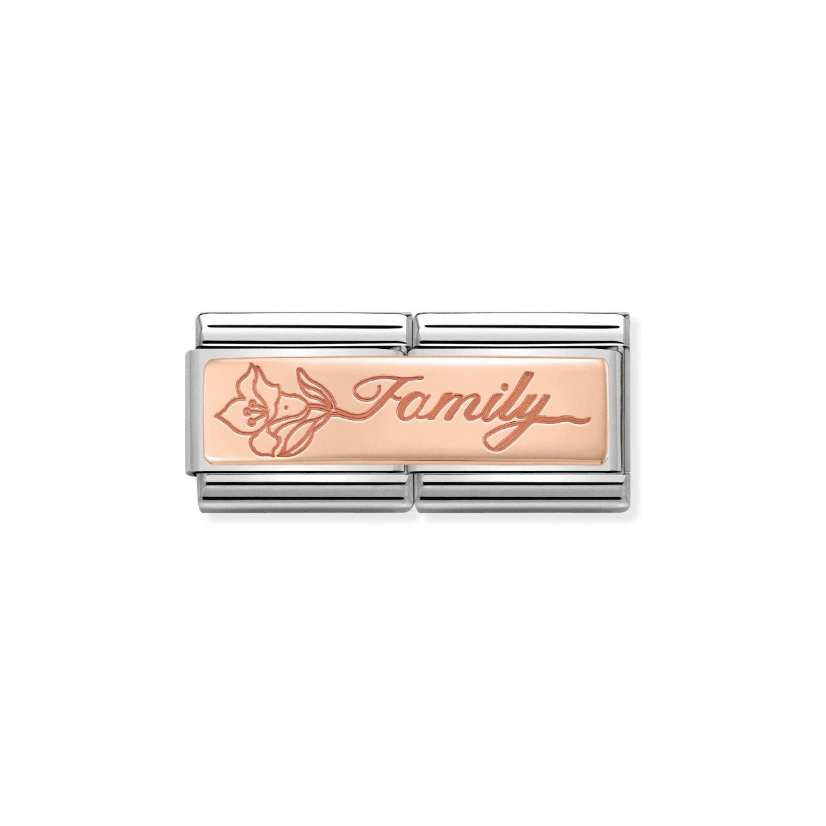 Nomination Classic Double Link Family Charm - Rose Gold - 430710/17