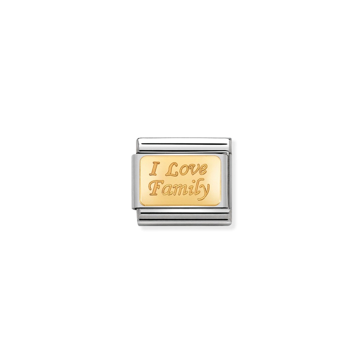 Nomination Classic I Love Family Charm - 18k Gold - 030121/33