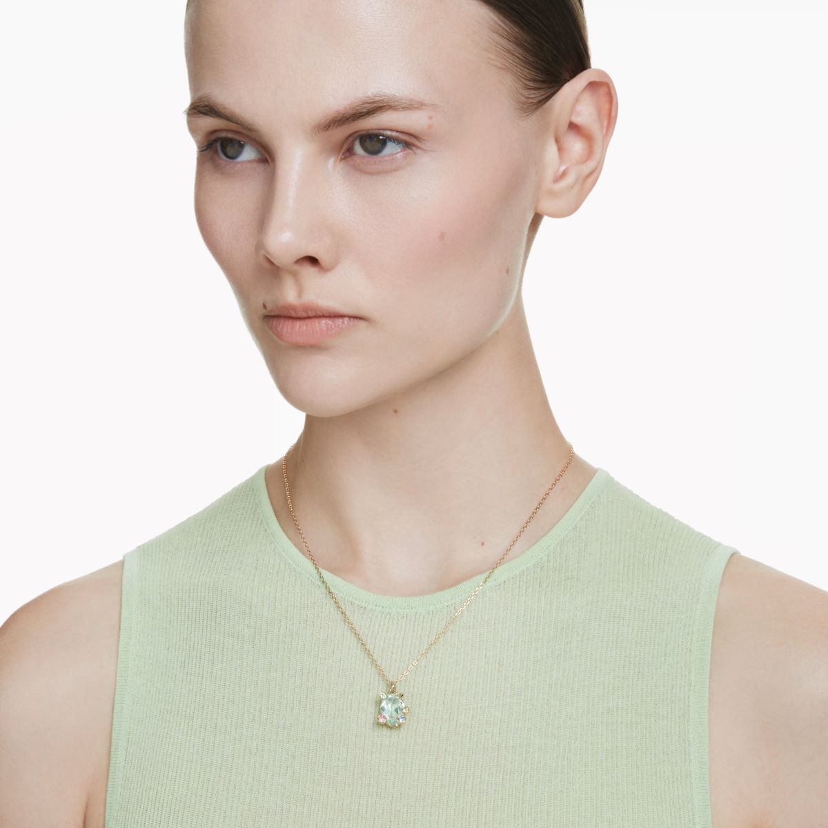 Swarovski Gema Pendant Mixed Cuts - Multicolored with Gold Tone Plating - 5705816