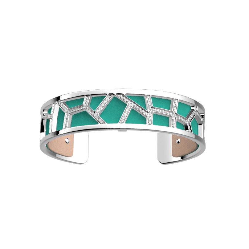 Les Georgettes Girafe 14mm Silver and Zirconia Bangle
