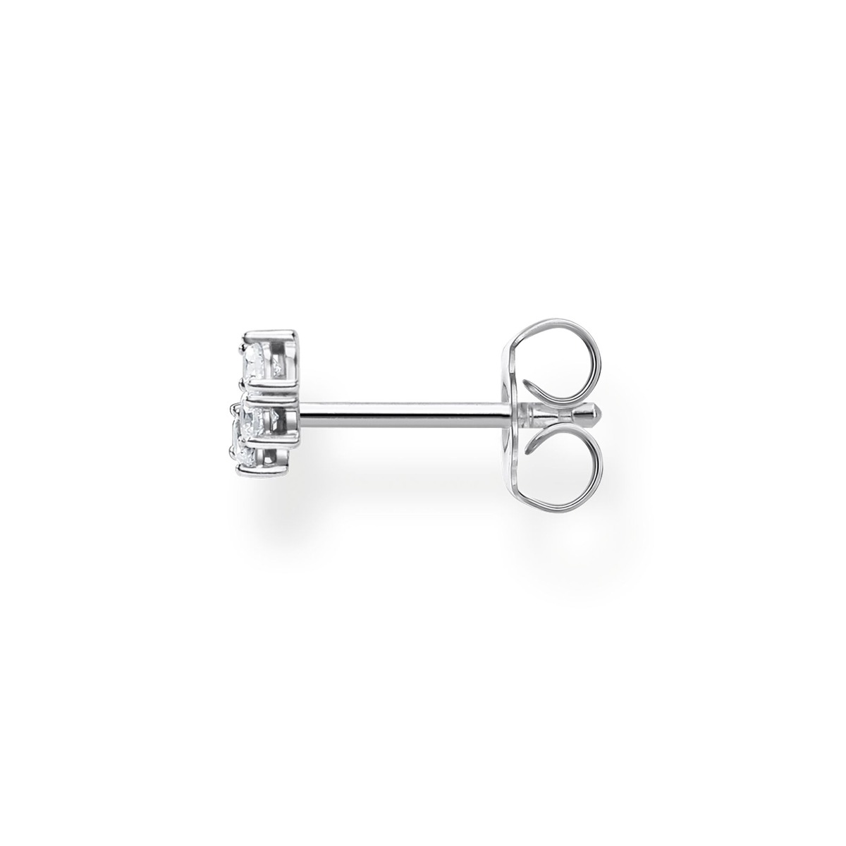 Thomas Sabo Single Earring - Triple White Stone Stud in Silver H2132-051-14