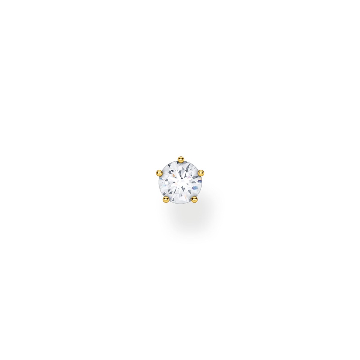 Thomas Sabo Single Ear Stud White Stone Gold H2148-414-14