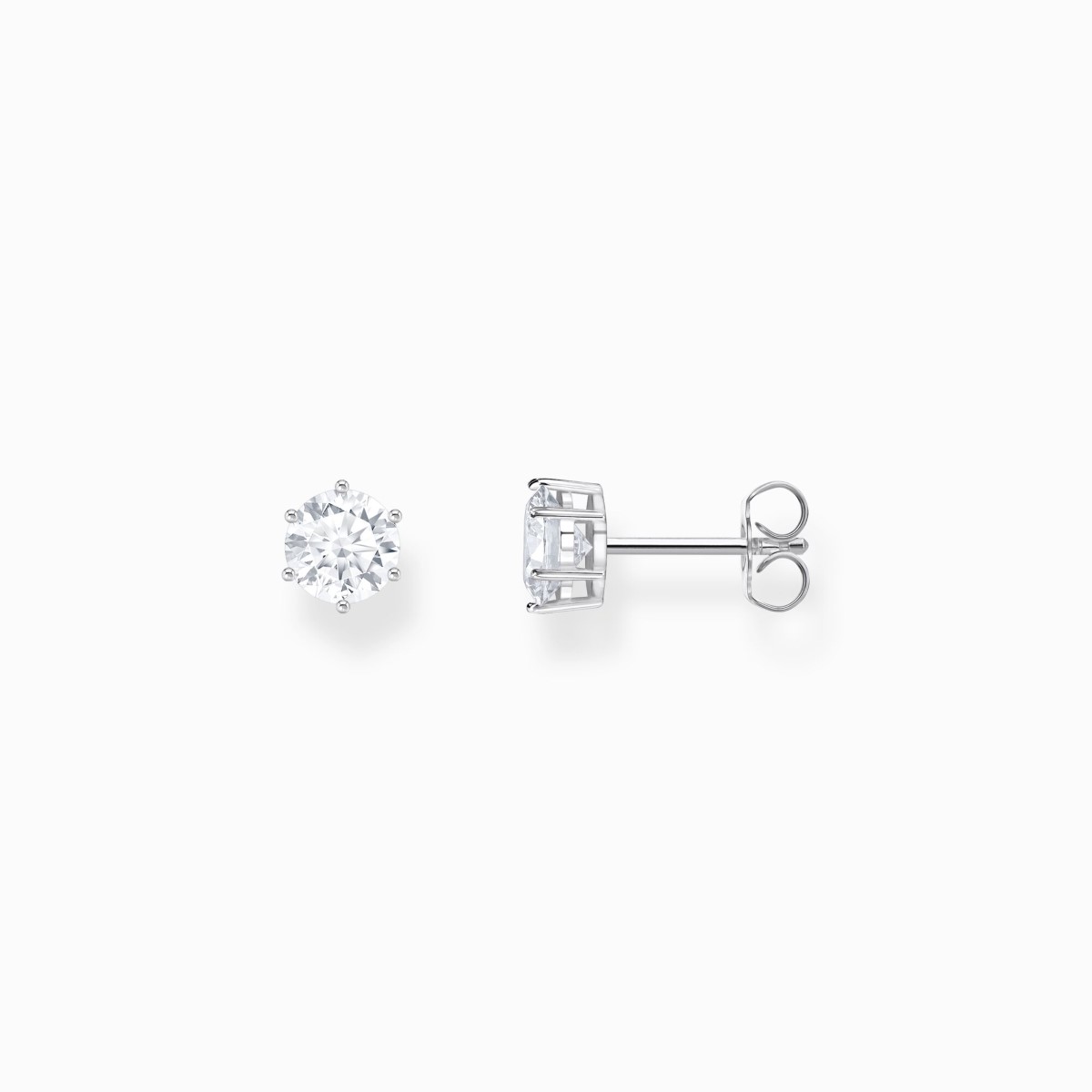 Thomas Sabo Silver Stud Earrings with White Zirconia Brilliant Cut H2301-051-14