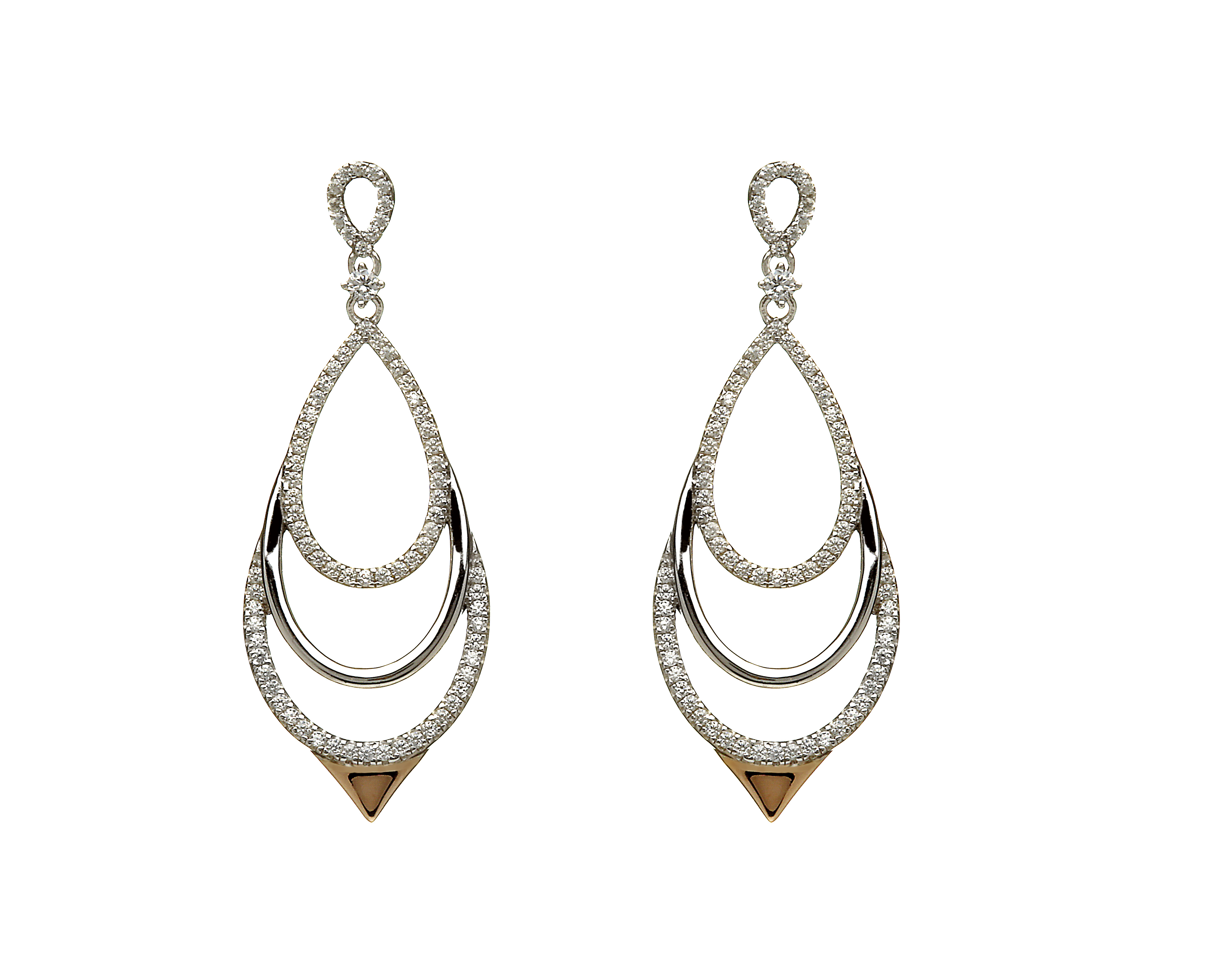 House of Lor Chandelier Earrings with Zirconia