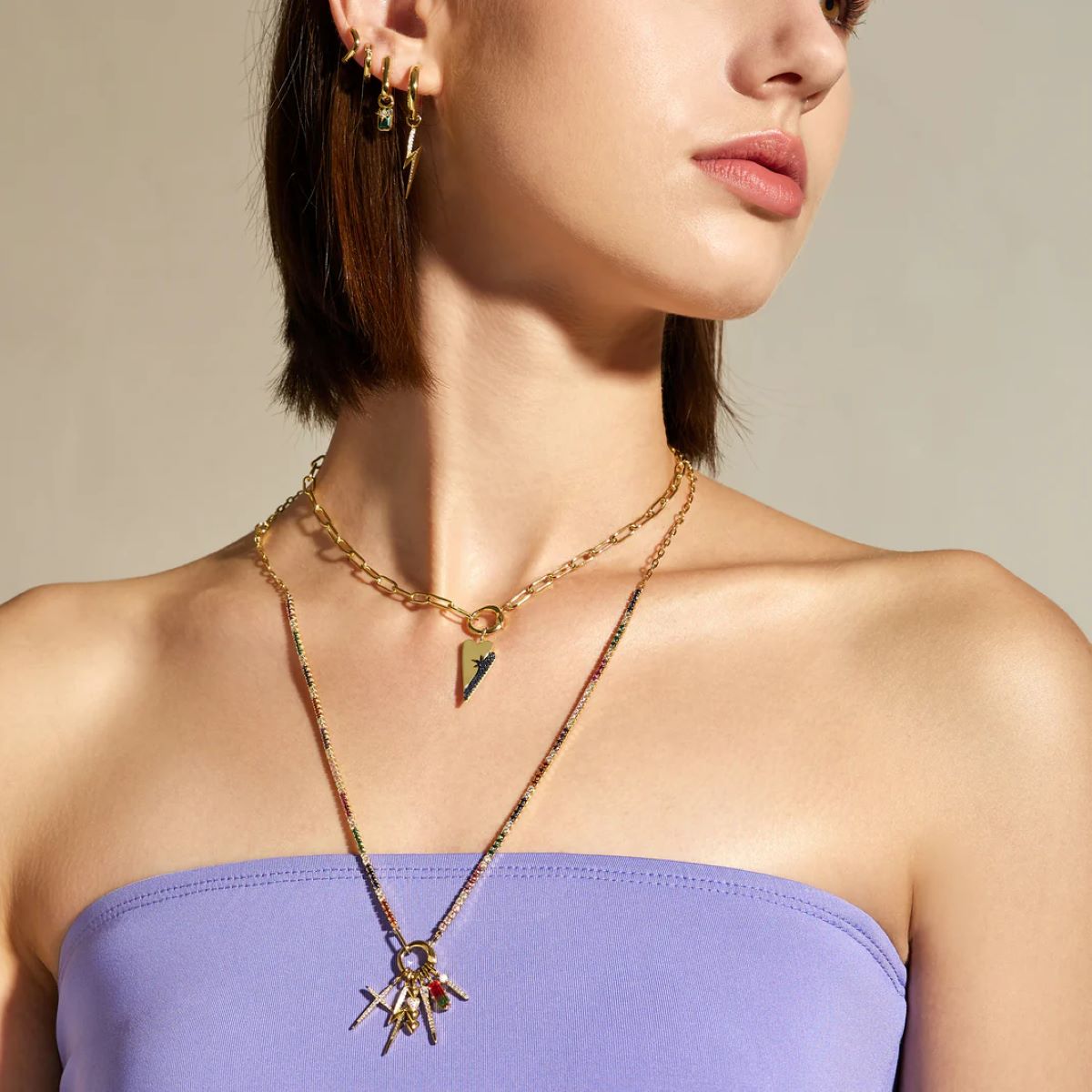 Ania Haie Gold Heart Bar Charm - NC048-33G