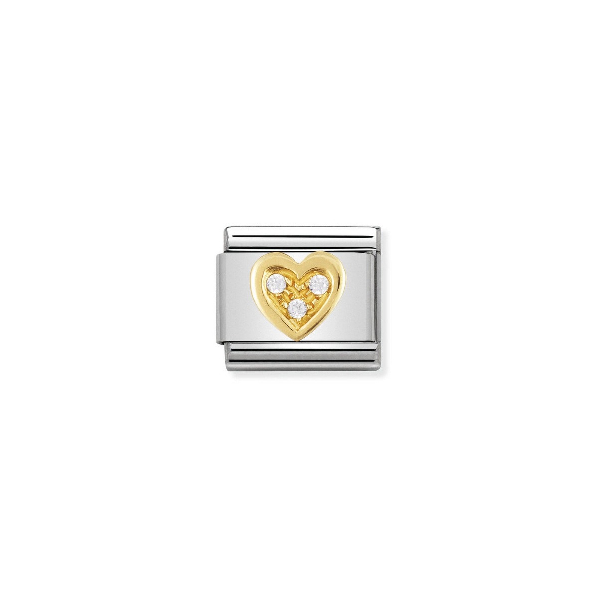 Nomination Classic Love Charm - 18k Gold and Cubic Zirconia Heart 030311_11