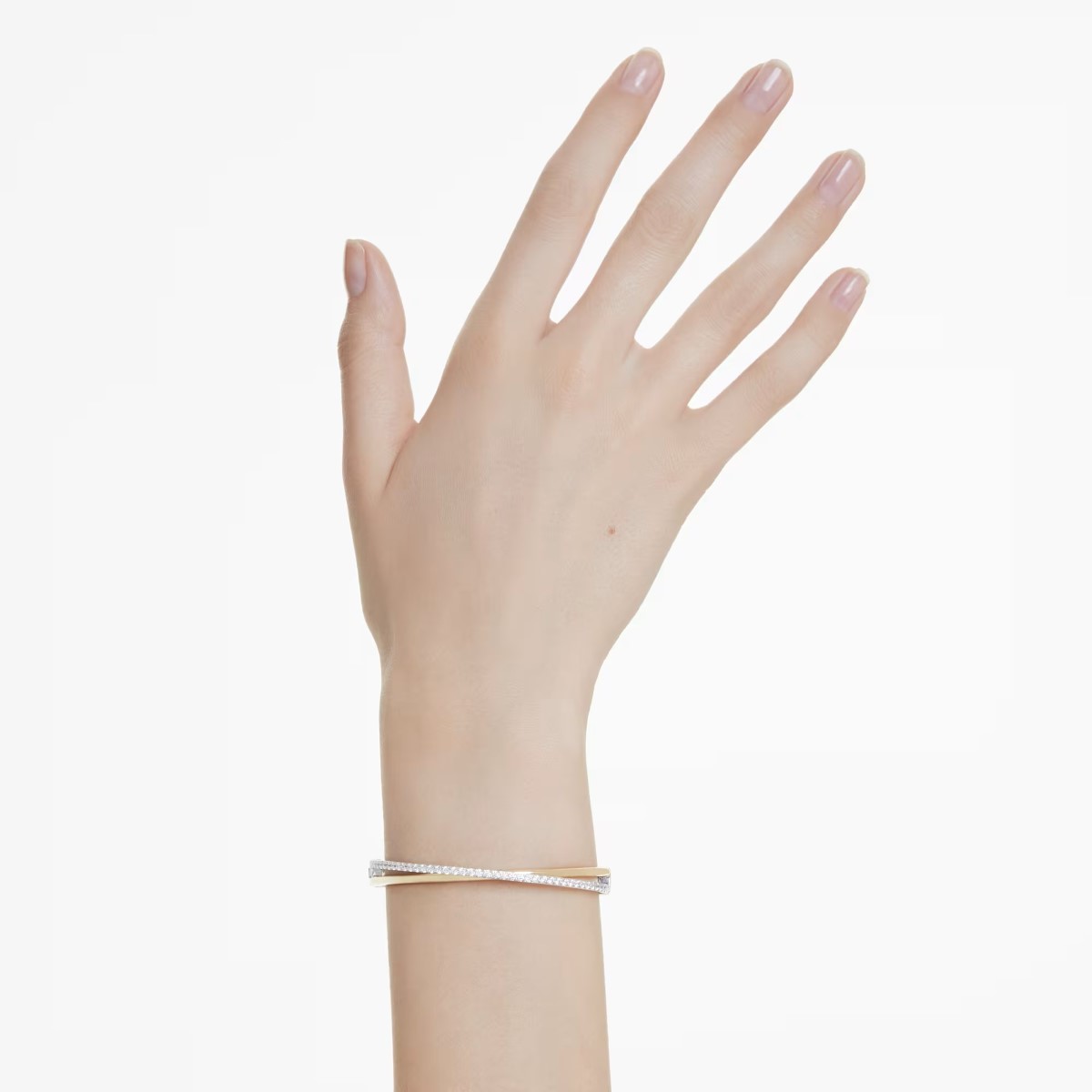 Swarovski Hyperbola Bangle - White with Mixed Metal Finish 5689720, 5689722
