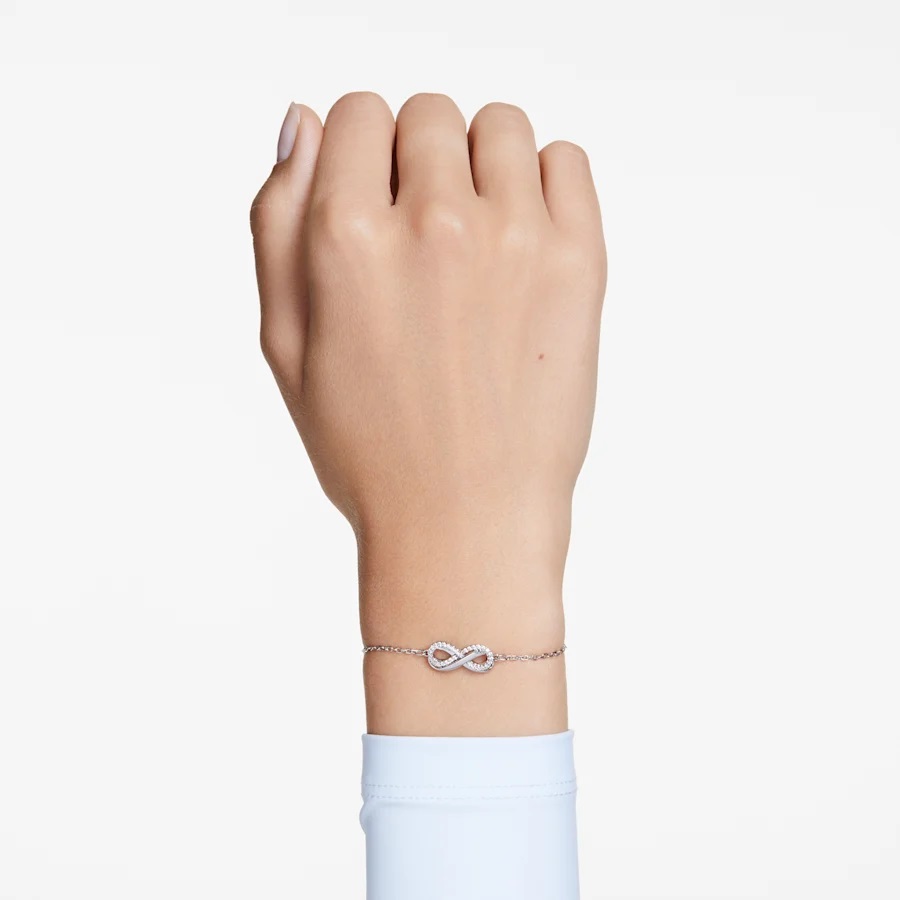 Swarovski Hyperbola Infinity Bracelet - White with Rhodium Plating 5679664