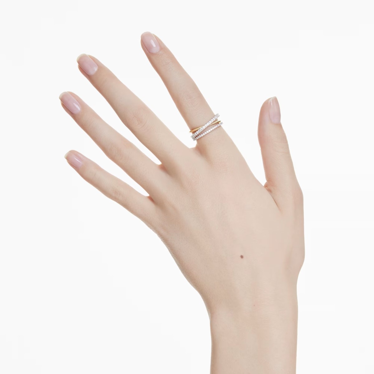 Swarovski Hyperbola Ring - White with Mixed Metal Finish