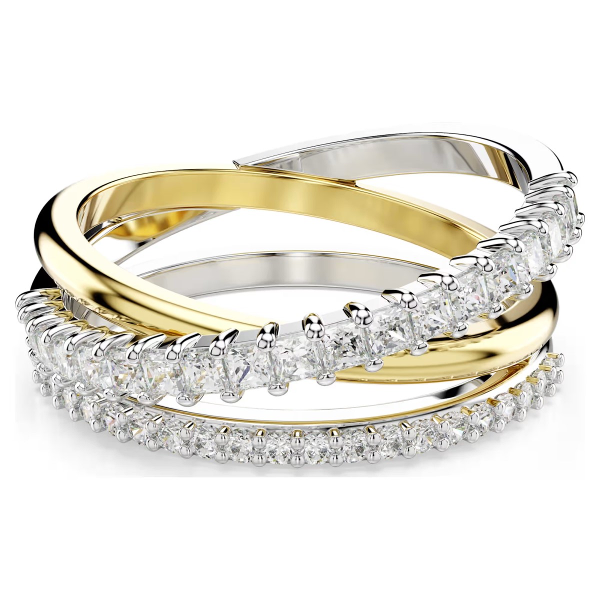 Swarovski Hyperbola Ring - White with Mixed Metal Finish