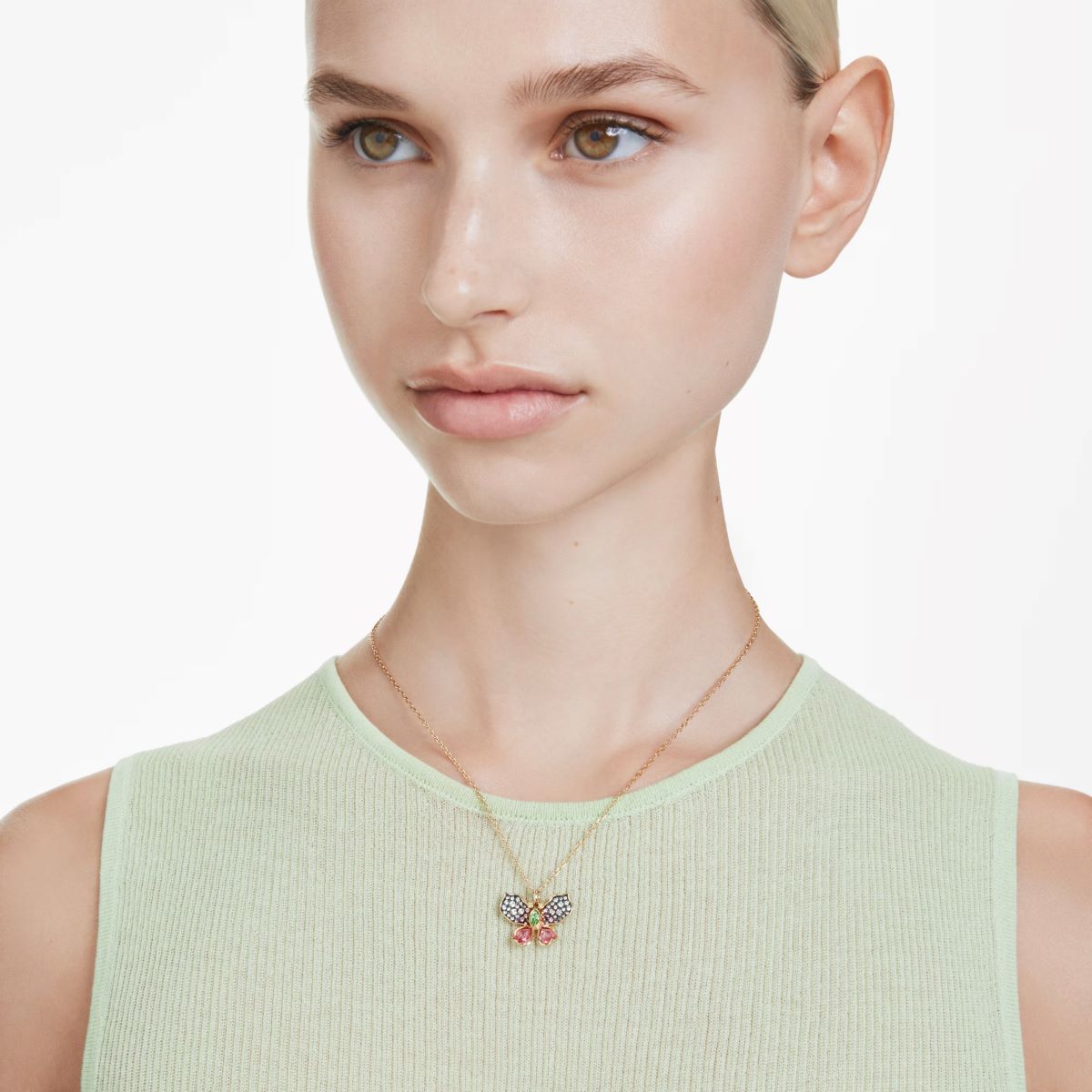 Swarovski Idyllia Butterfly Pendant - Multicolored with Gold Tone Plating - 5709950