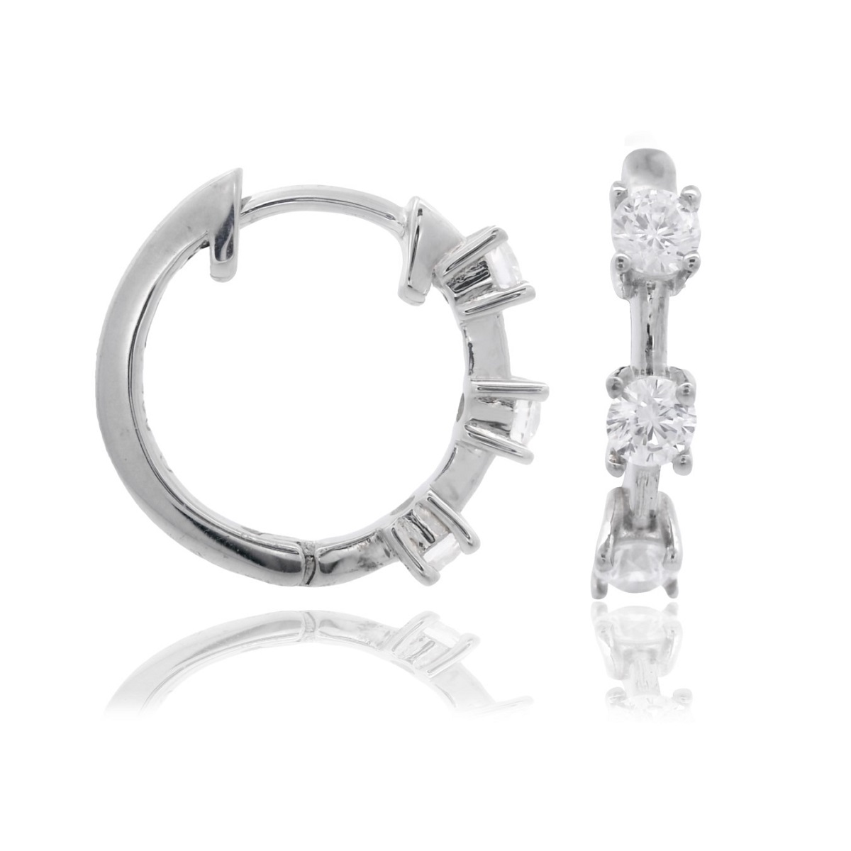 Georgini Chic Noel Trilogy Hoop Earrings - Silver IE1042W 