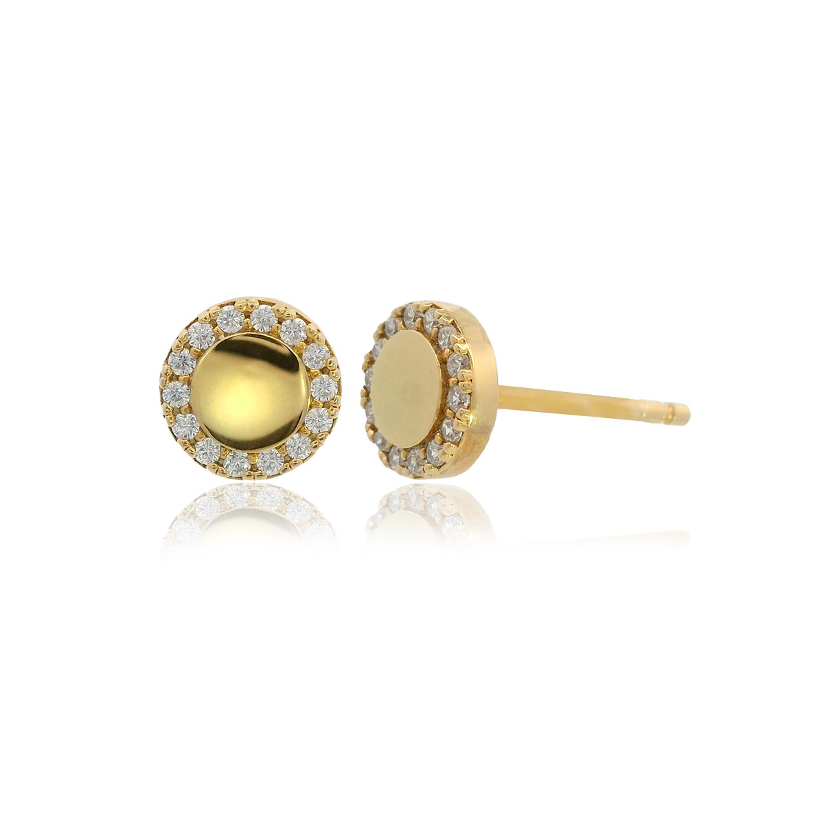 Georgini Chic Noel High Shine Stud Earrings - Gold. Item code: IE1056G