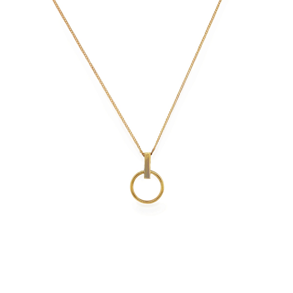 Sarah Alexander Infatuation Gold Vermeil Mini Circle Pendant
