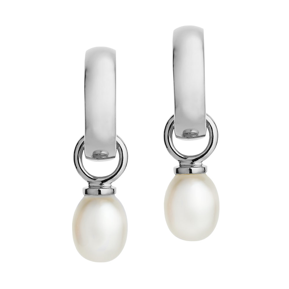 Jersey Pearl VIVA Earrings - Silver VIVAE-RW