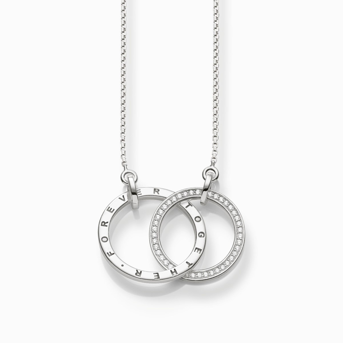 Thomas Sabo Together Forever Silver Interlink Necklace KE1489-051-14