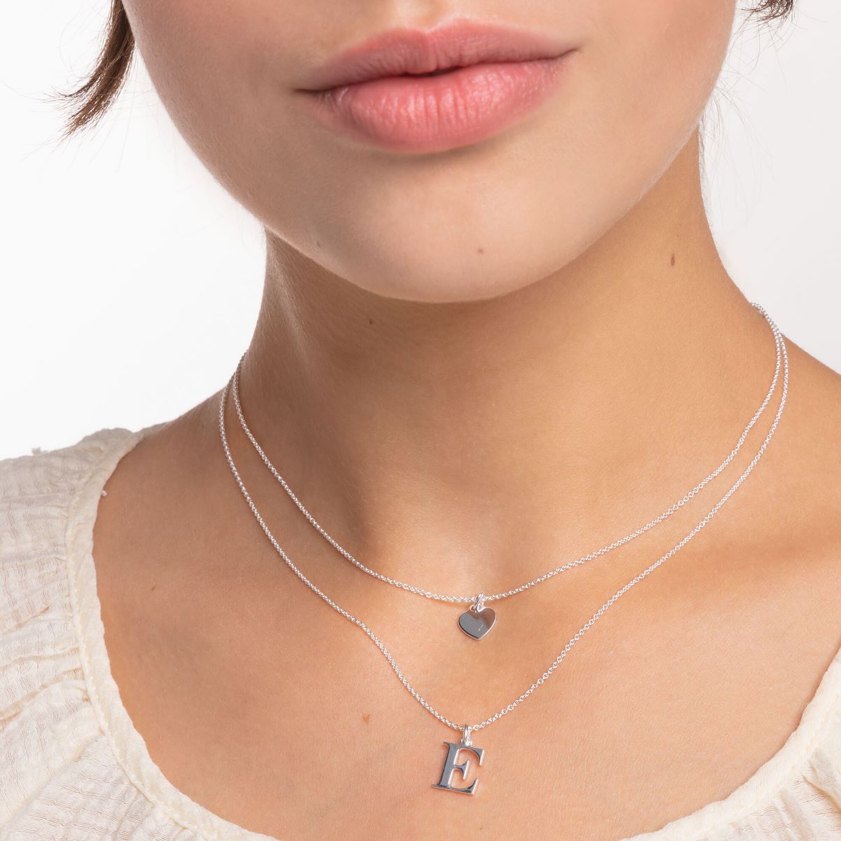 Thomas Sabo Flat Heart Necklace - Silver -  KE2049-001-21-L45
