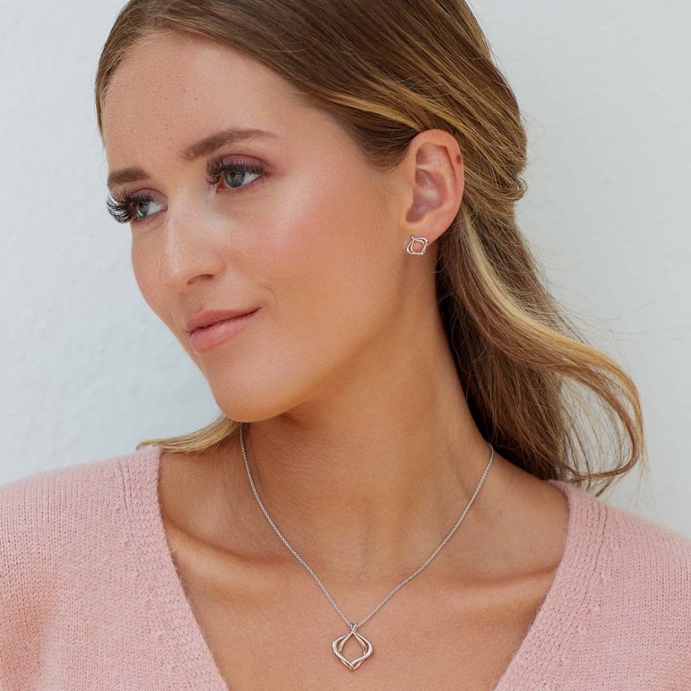 Kit Heath Entwine Alicia Small Rose Gold Necklace