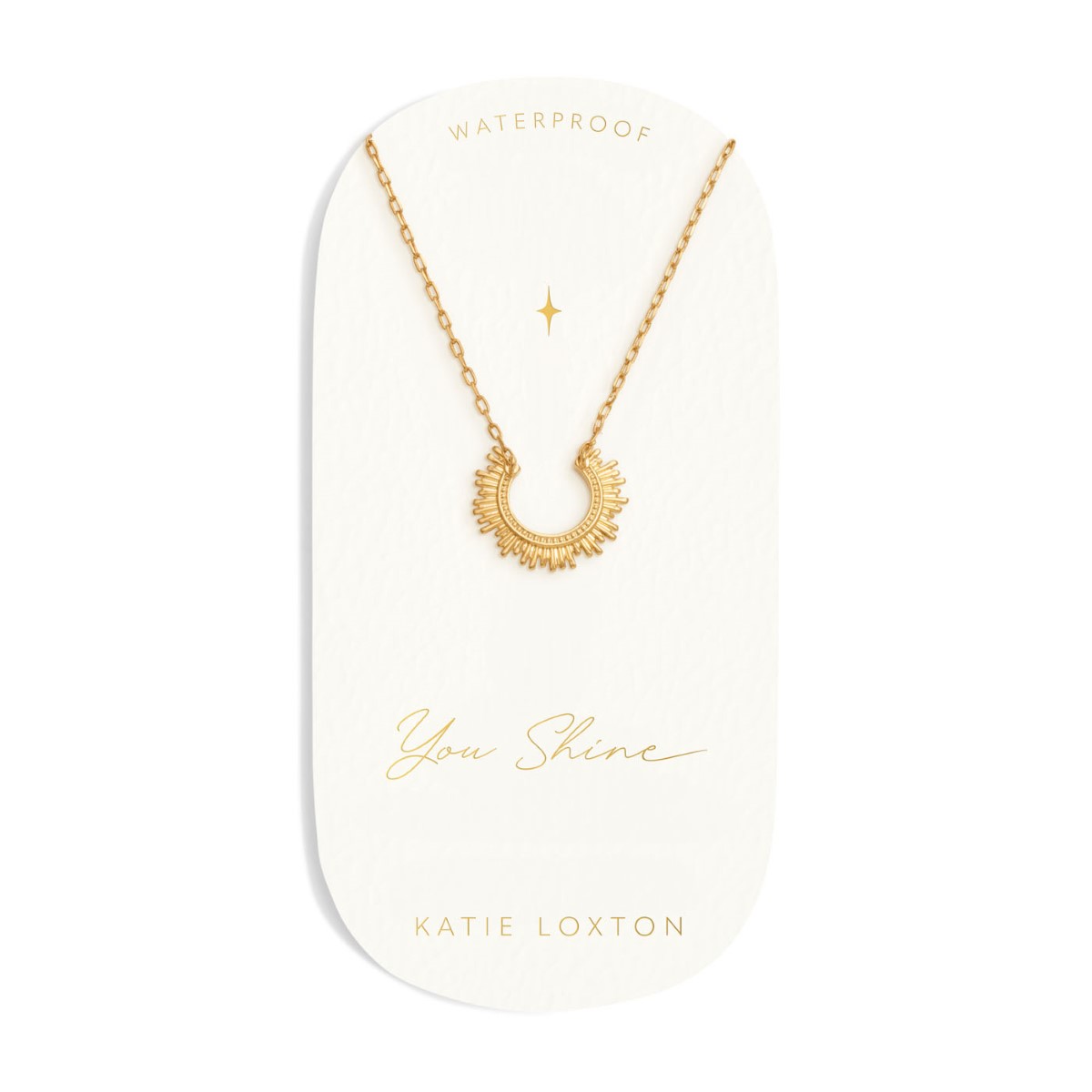 Katie Loxton 'You Shine' Waterproof Gold Charm Necklace KLJ6372