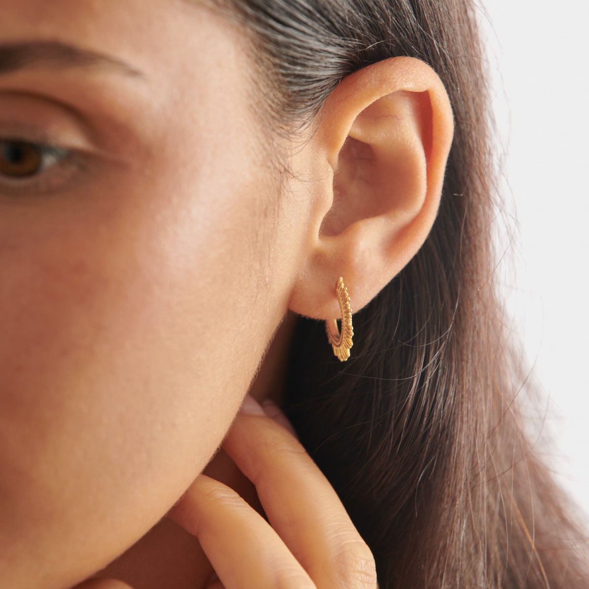 Katie Loxton 'You Shine' Waterproof Gold Hoop Earrings KLJ6373