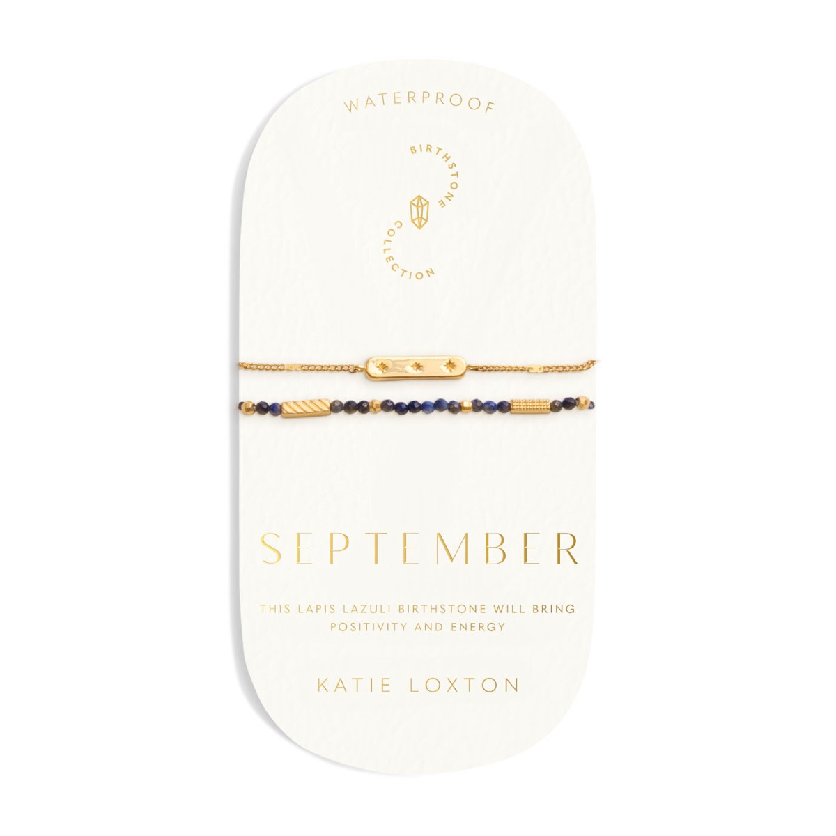 Katie Loxton 'September' Waterproof Gold Birthstone Bracelet
