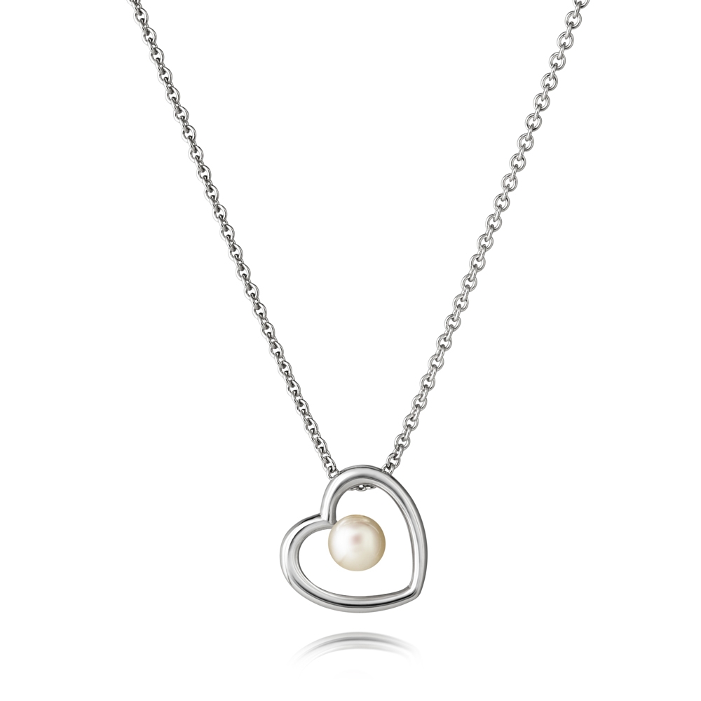 Jersey Pearl Kimberley Selwood Silver and Pearl Heart Pendant 1605839