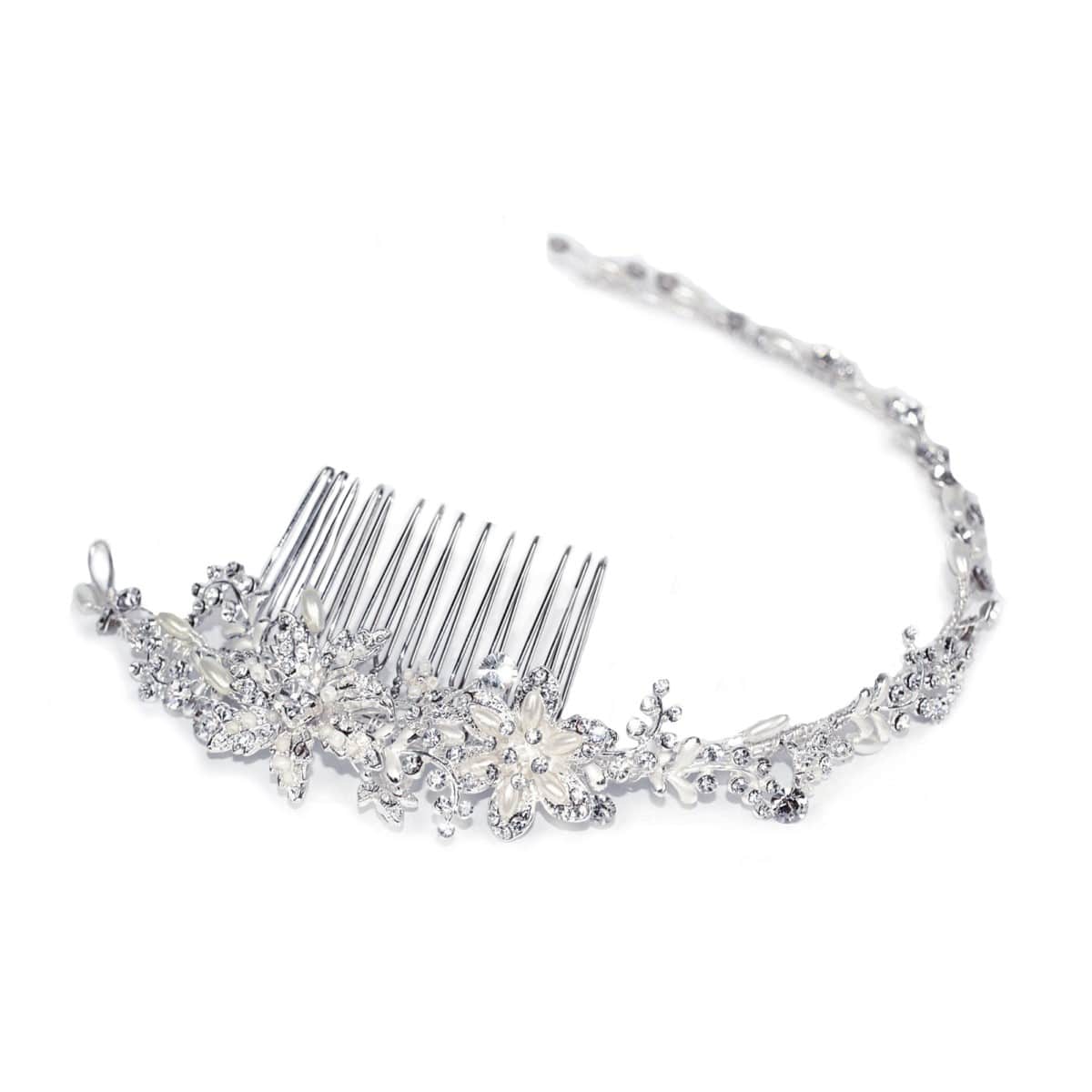 Ivory & Co Mae Silver and Crystal Hairvine