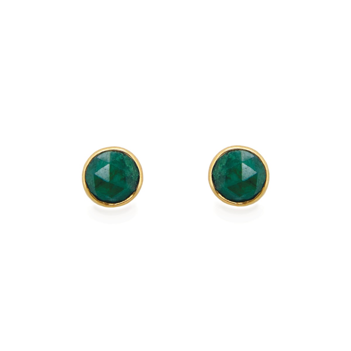 Sarah Alexander Muse Cloudy Green Kyanite Stud Earrings