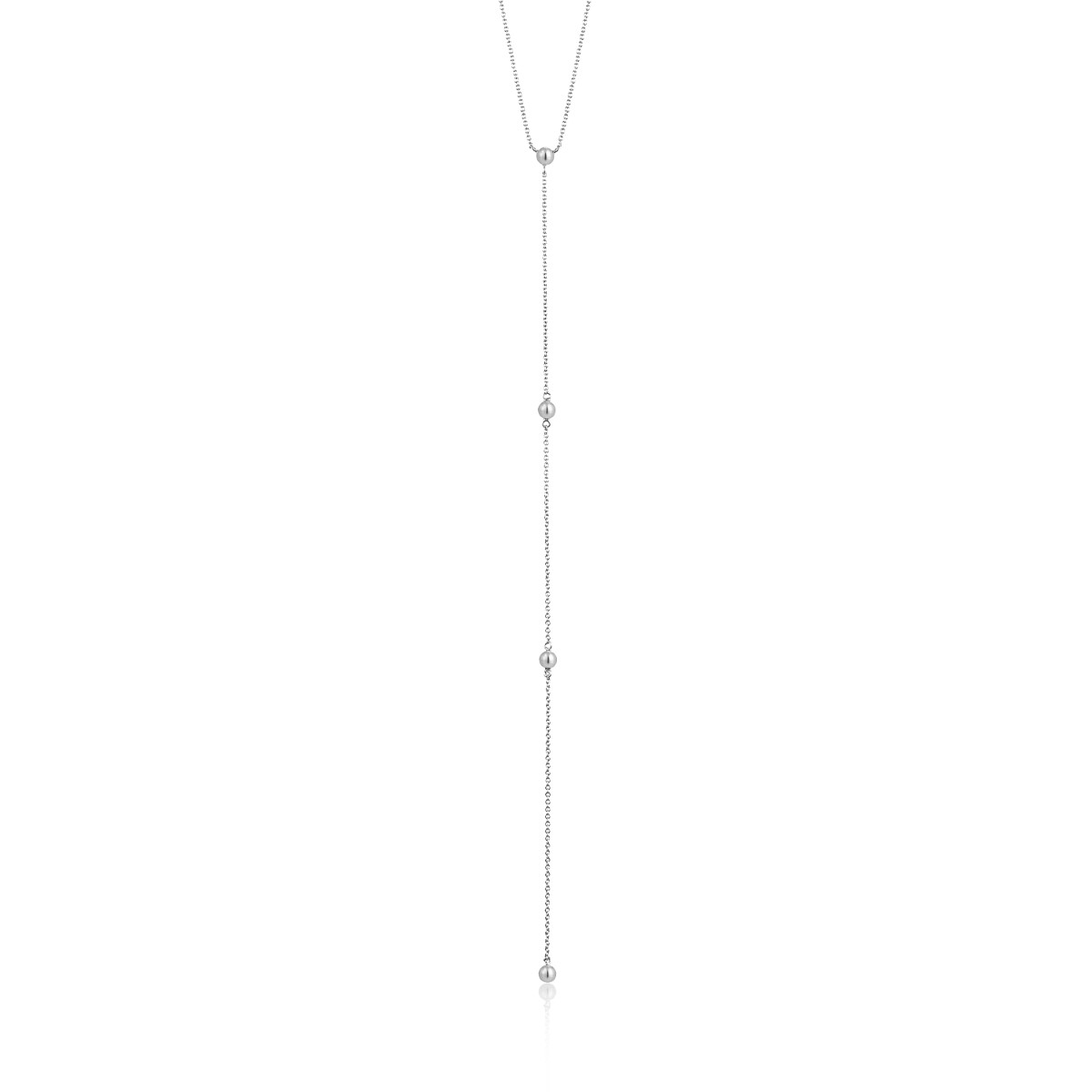 Ania Haie Modern Beaded Y Necklace - Silver N002-02H