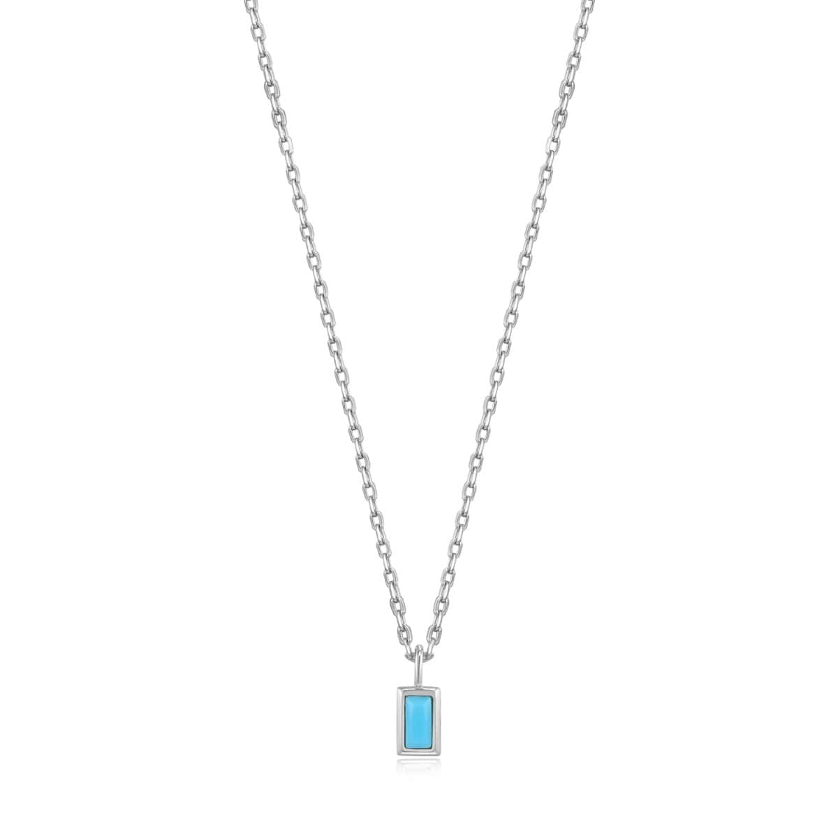 Ania Haie Turquoise Drop Pendant Necklace - Silver - N033-01H