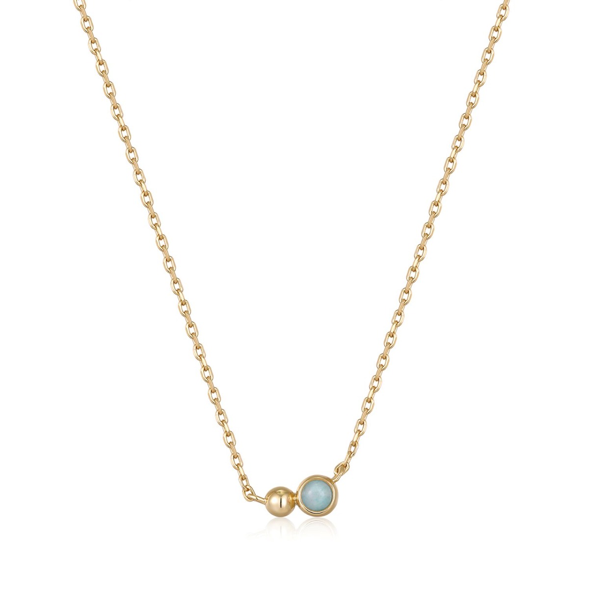 Ania Haie Gold Orb Amazonite Pendant Necklace - N045-02G-AM