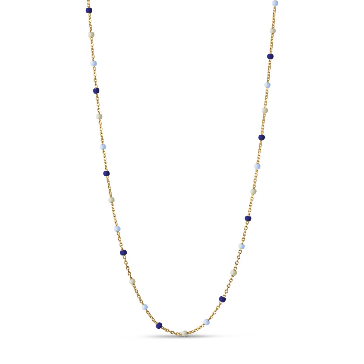 Enamel Copenhagen Lola Marine Gold Necklace. Item code N55G_marine.