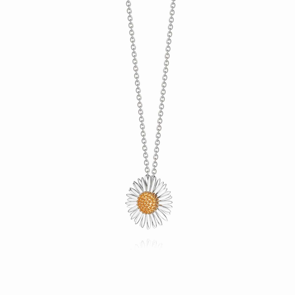 Daisy Michaelmas Daisy Necklace - Silver N6122
