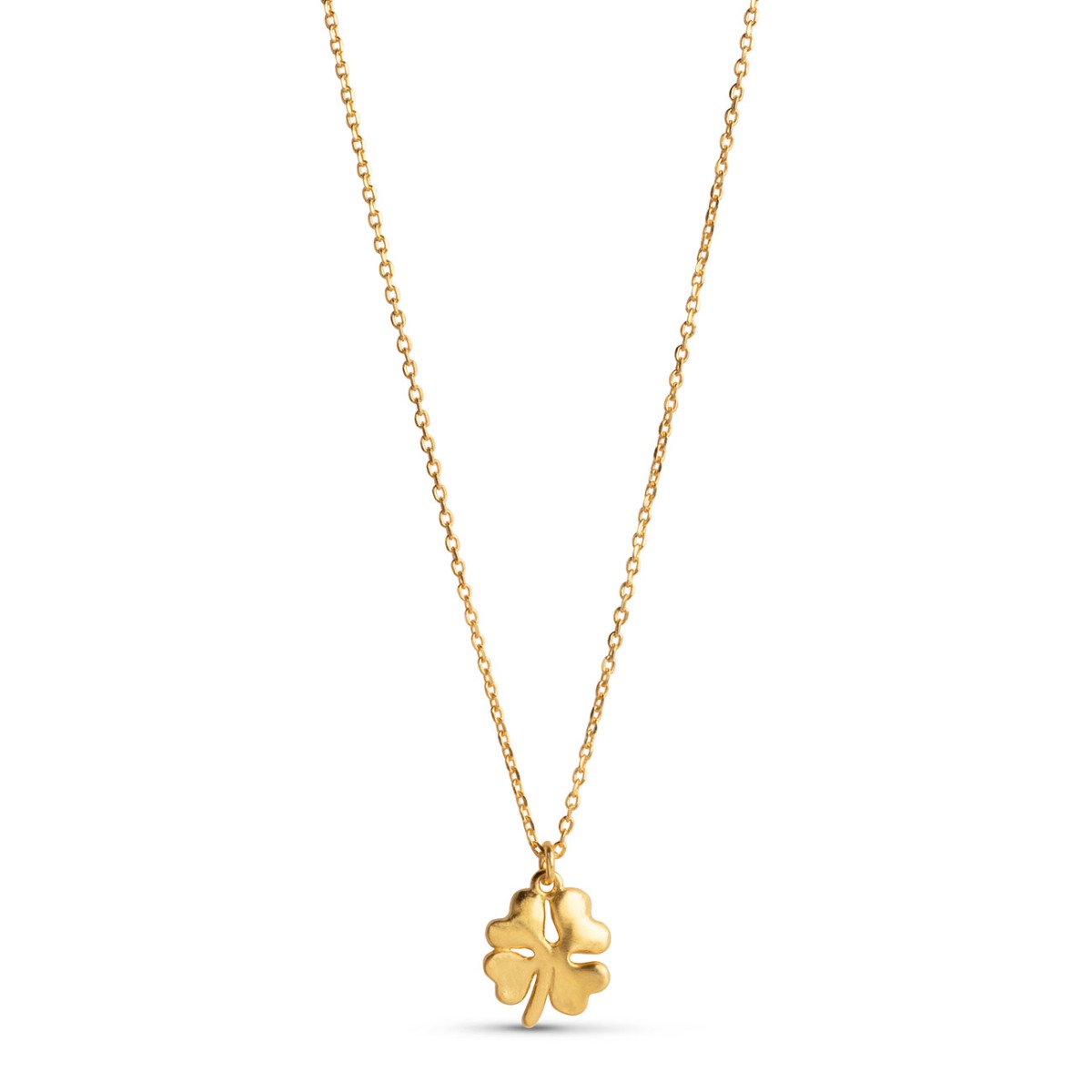 Enamel Copenhagen Organic Clover Gold Necklace