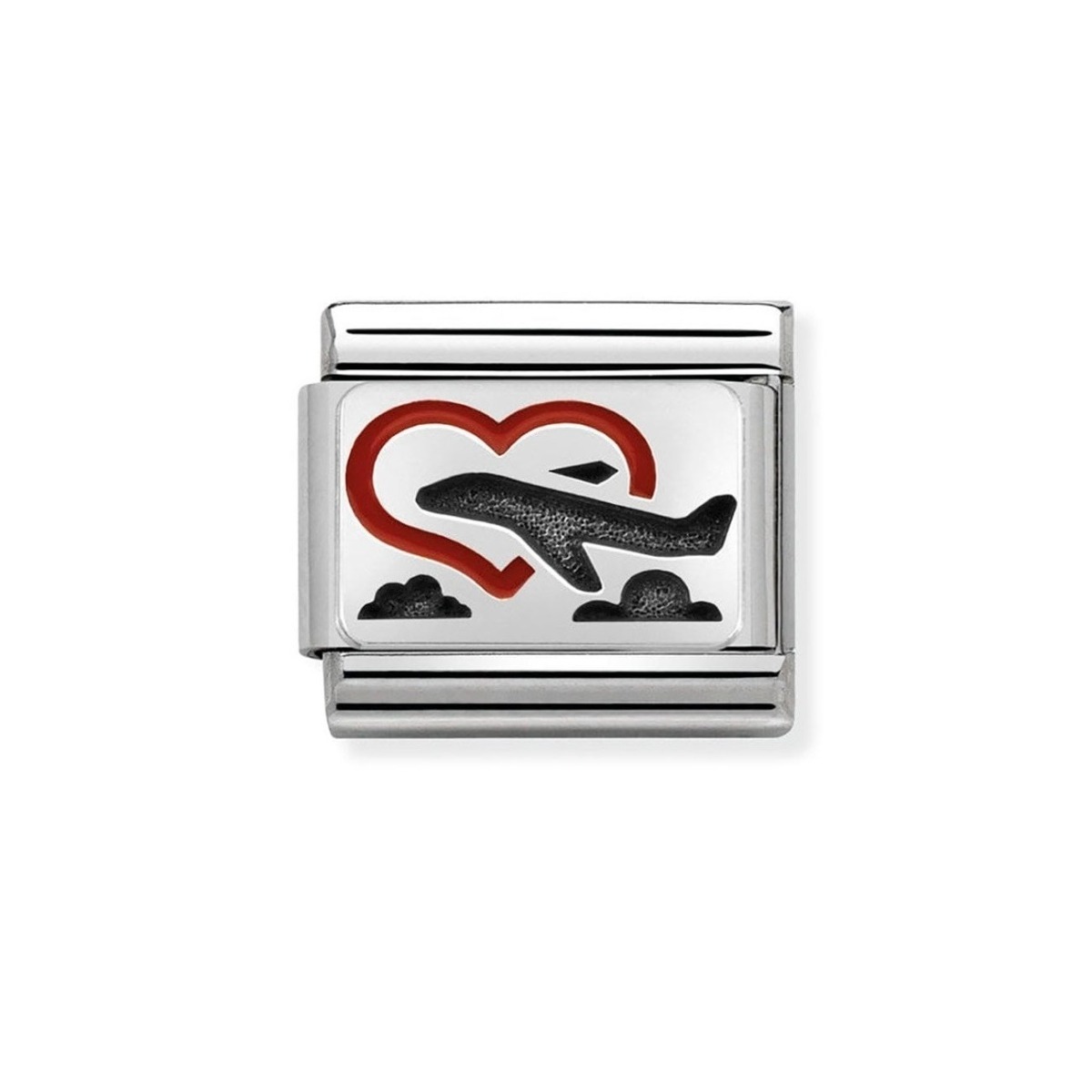 Nomination Classic Red Enamel Heart with Plane Charm  330208_02