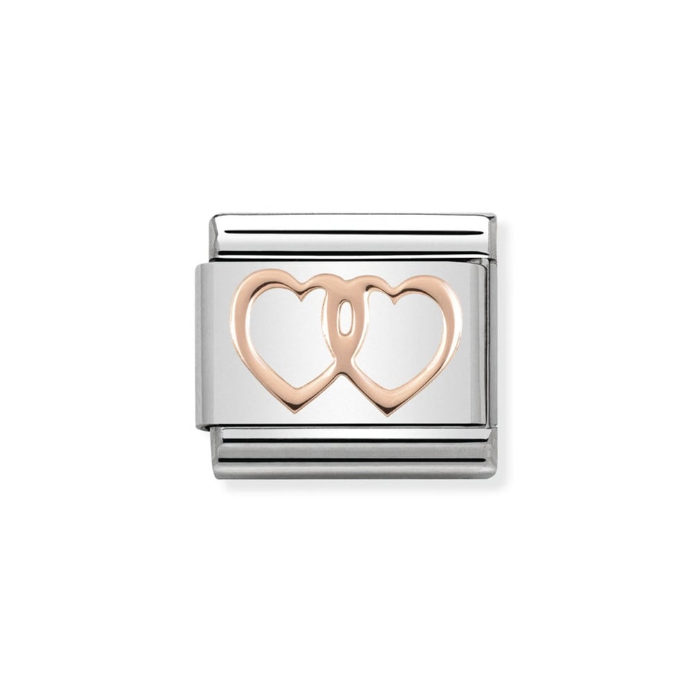 Nomination Classic Symbols Stainless Steel and 9k Gold Double Hearts 430104_08