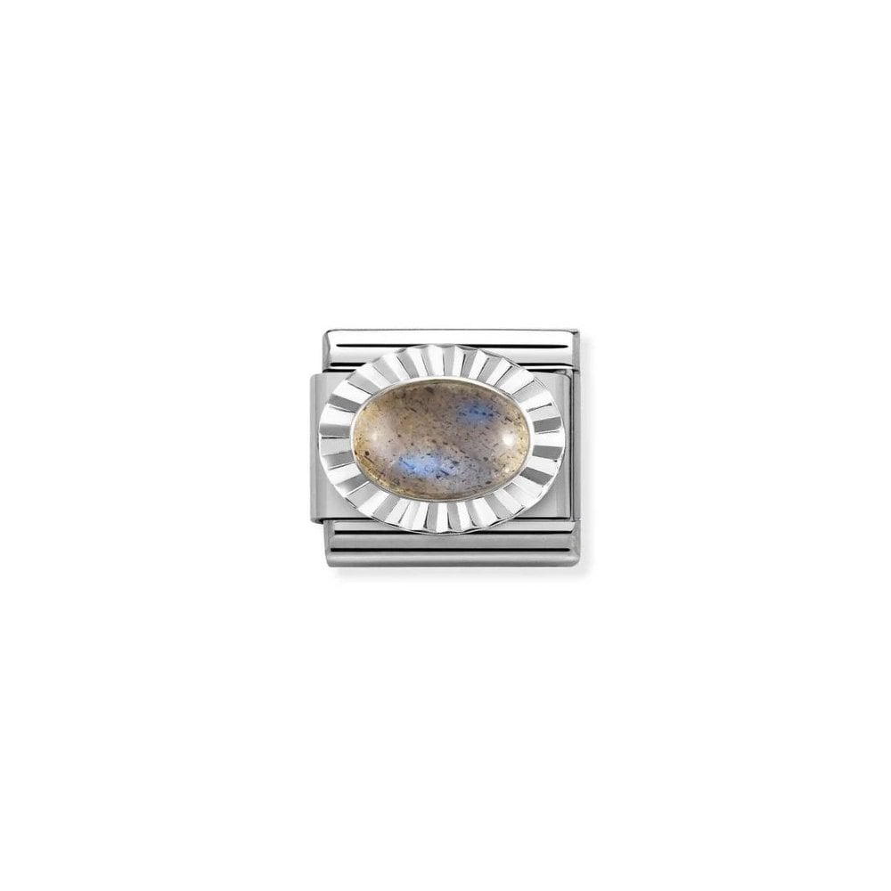 Nomination Classic Silvershine Diamond Oval Labradorite Charm