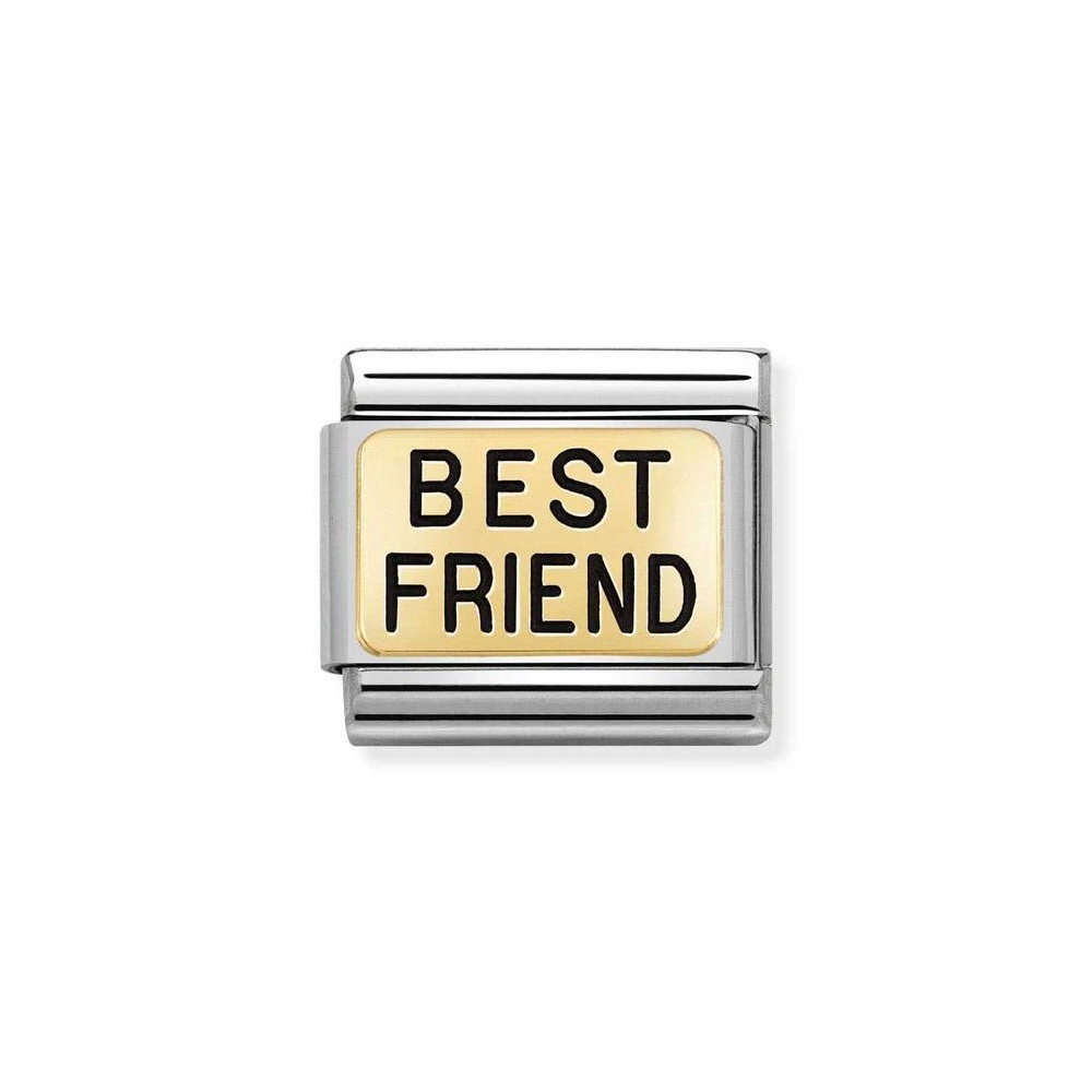 NOMINATION Composable Classic PLATES in Steel and 750 Gold BEST FRIEND 030166_05