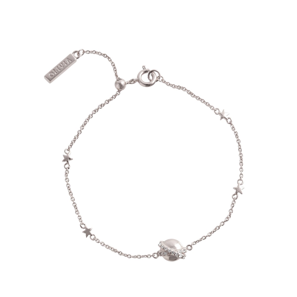 Olivia Burton Planet Silver Chain Bracelet OBJCLB38