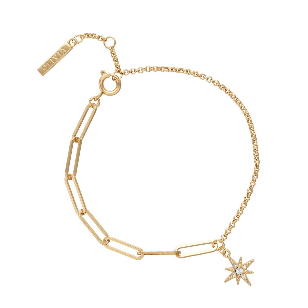 Olivia Burton Celestial North Star Mismatch Gold Bracelet OBJCLB47