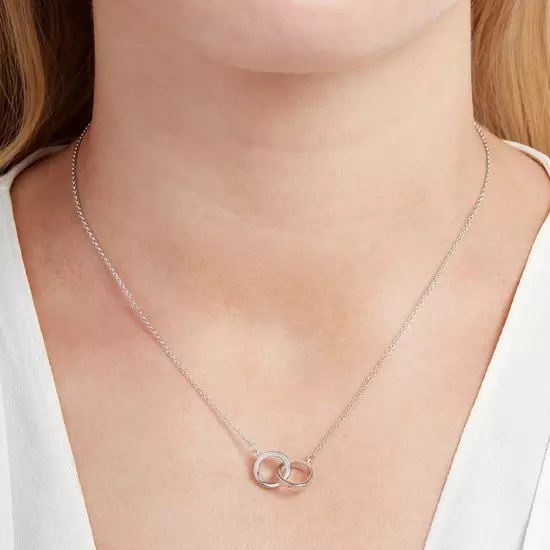 Olivia Burton Classic Interlink Necklace Silver