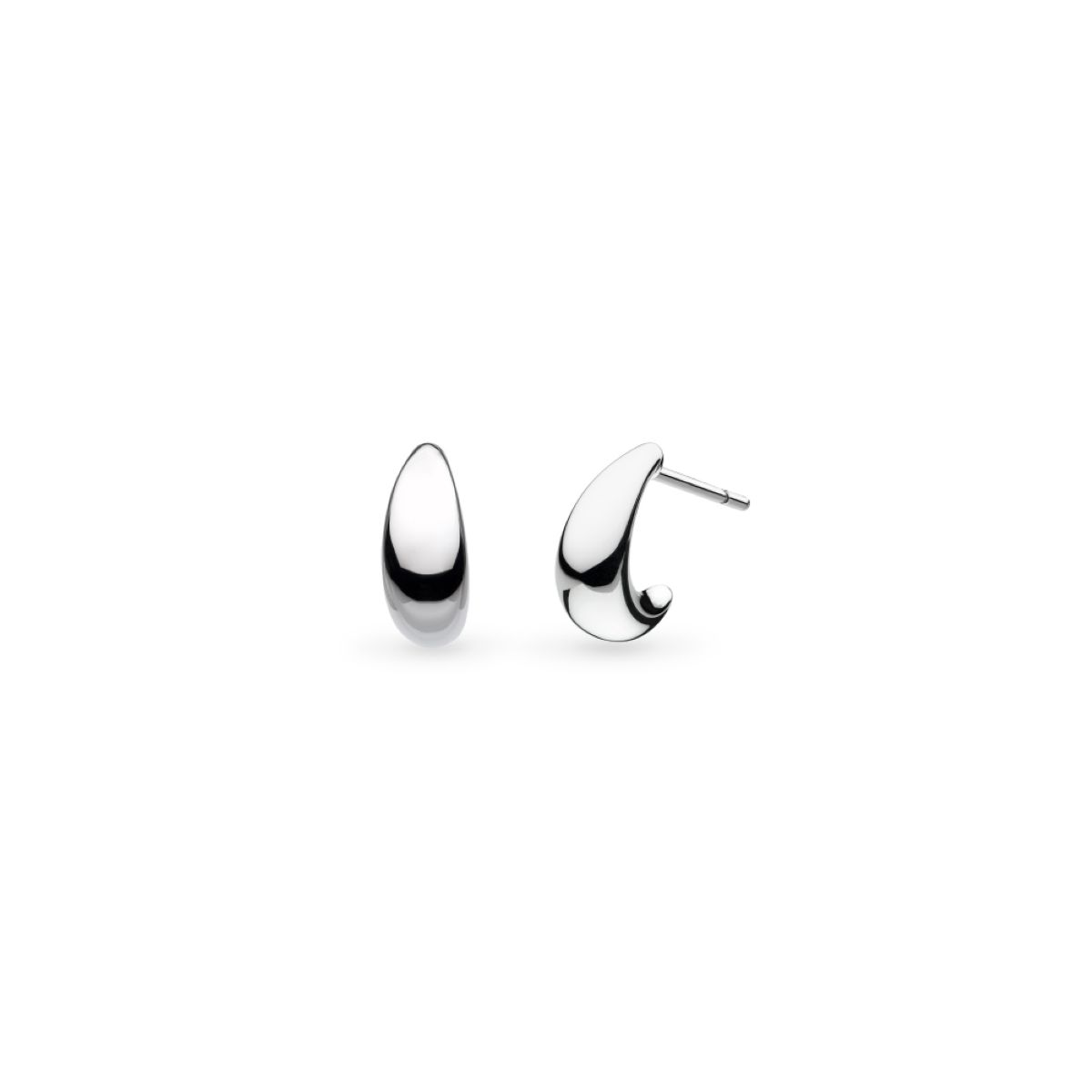 Kit Heath Coast Pebble Smooth Stud Hoop Earrings - 40152RP