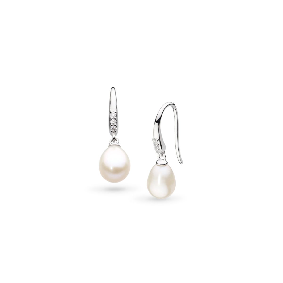 Kit Heath Revival Classic Pearl Glitz CZ Drop Earrings - 50425FPC