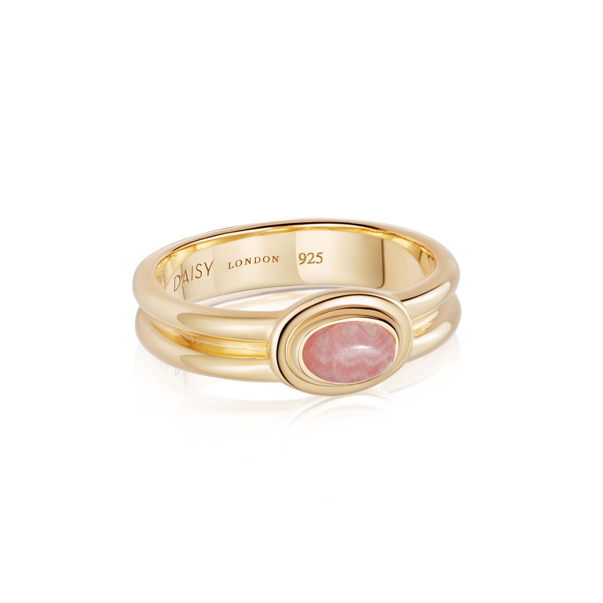 Daisy Rhodochrosite Ring - Gold / Medium